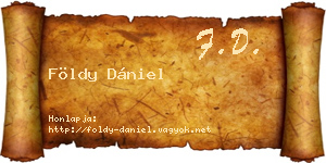 Földy Dániel névjegykártya